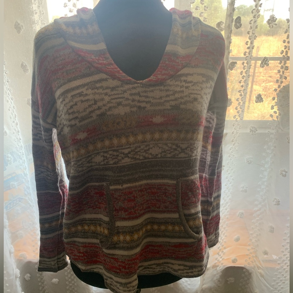 Western multi print sweater